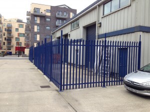 Main run of fencing complete, excluding razor wire and skip access panel
