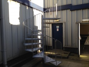 First section of staircase installed
