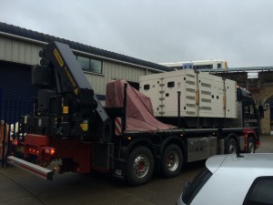 First two generator sets arriving at site