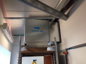 Air flow signage added to cooler stacks