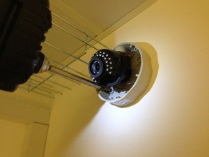 HD CCTV  cameras being installed in first floor data hall