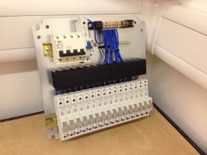 Custom built internals for power distribution enclosure