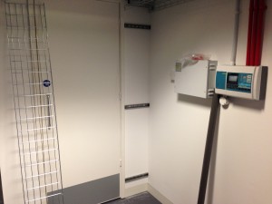 Preparations for network riser between ground floor and first floor