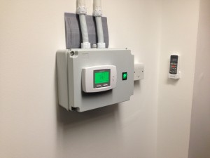 Final assembly completed on our custom cooling control units in the meet me room, with new Honeywell cooling controllers