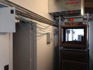 Network cabling run in for cooling system control units