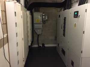 A look inside the now fully commissioned electrical intake room, ahead of future additions when needed
