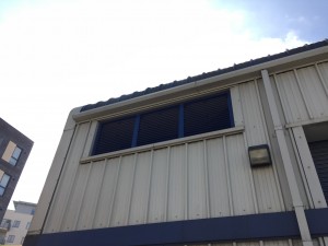 A look at the external louvred panels that will allow our dynamic cooling system to 'breathe' external air