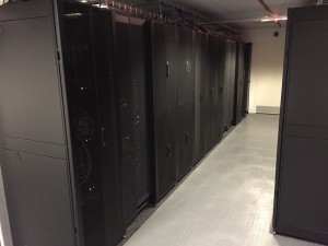 Here you can see some of the Dell cabinets as rolled into the footprints of existing APC cabinets, until the final system migrations in the coming months