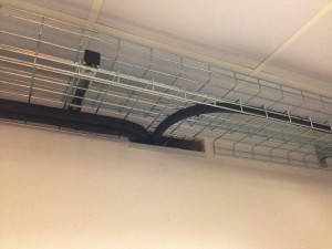 Main power cable exit point from primary power riser onto first floor data hall